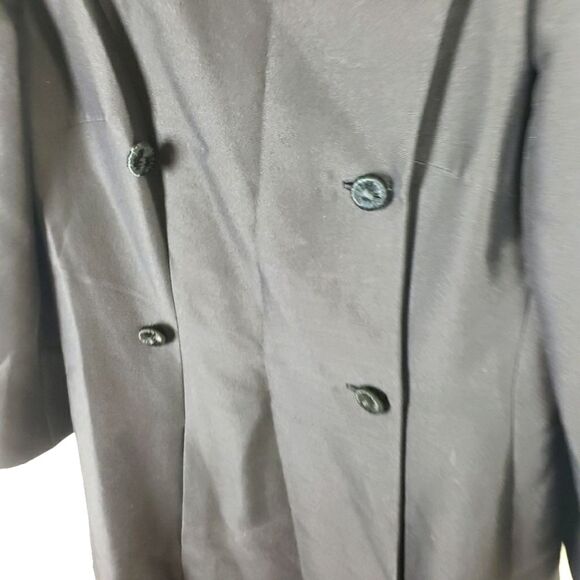 Esther Wolf Rare Vintage Elegant Black Double-Breasted Coat Size Medium - Picture 10 of 16